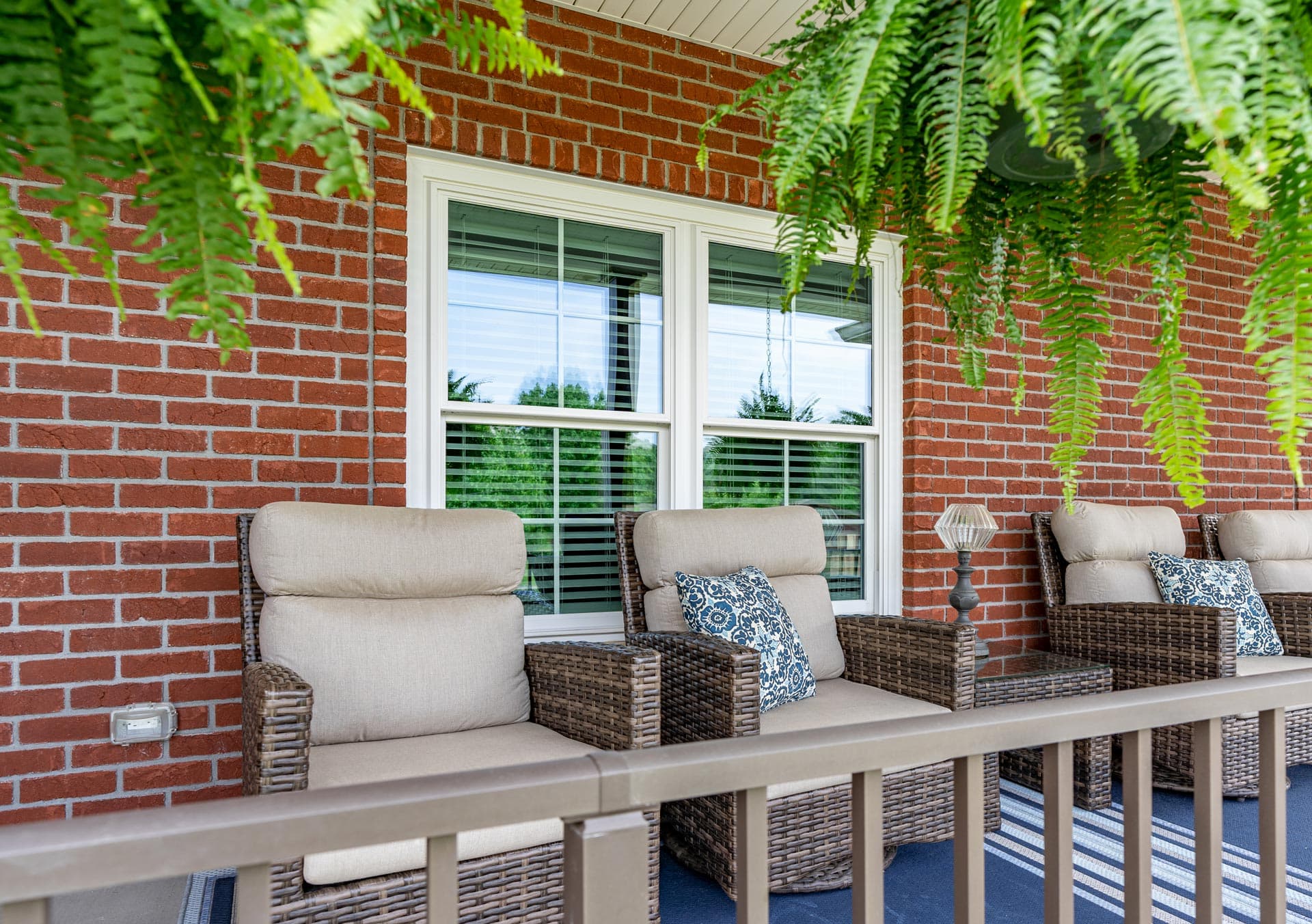 ProVia double-hung windows with cottage grids in a bright room